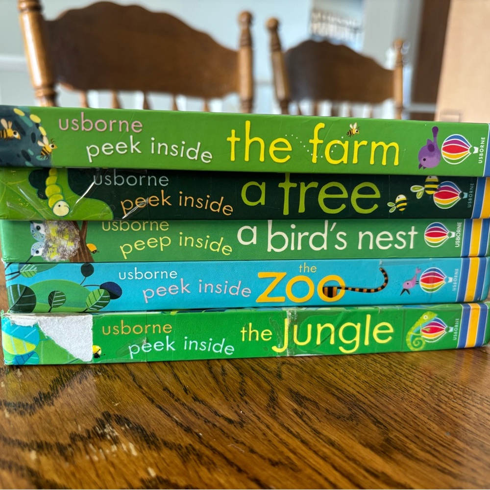 Usborne Peek Inside Children's Book Set